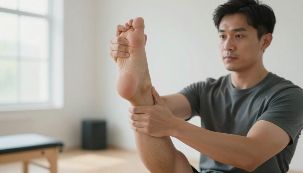 A professional and illustrative depiction of a man demonstrating the jelqing technique in a clinical and educational setting. He is dressed in modest athletic wear, showcasing a focused expression to emphasize the technique's instructional aspect. In the foreground, a close-up of the man's hands is positioned to show the correct grip and movement technique, while maintaining modesty. The background features a well-lit, minimalist gym or exercise studio, with soft, diffused natural lighting coming from a window to create a calm and focused atmosphere. The overall mood is serious yet informative, aiming to communicate the technique clearly and professionally without any explicit elements. A professional and illustrative depiction of a man demonstrating the jelqing technique in a clinical and educational setting. He is dressed in modest athletic wear, showcasing a focused expression to emphasize the technique's instructional aspect. In the foreground, a close-up of the man's hands is positioned to show the correct grip and movement technique, while maintaining modesty. The background features a well-lit, minimalist gym or exercise studio, with soft, diffused natural lighting coming from a window to create a calm and focused atmosphere. The overall mood is serious yet informative, aiming to communicate the technique clearly and professionally without any explicit elements.